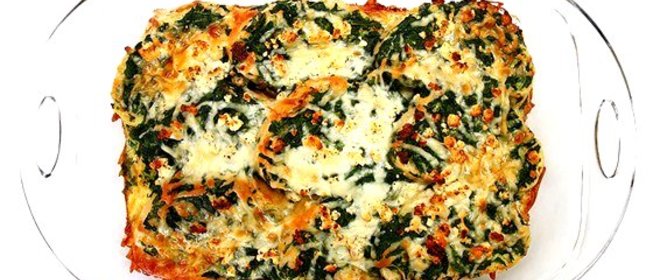 Страта со шпинатом и сыром