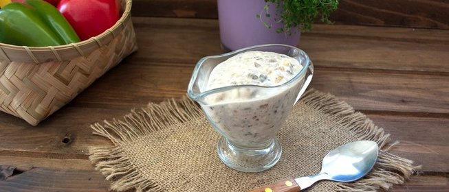Соус с грибами и сыром