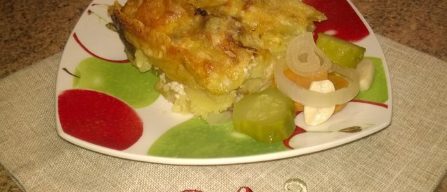 Запеченный картофель с грибами