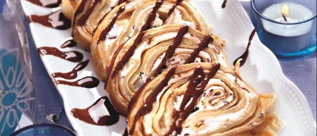 Блинчатый рулет с шоколадом