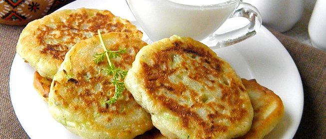 Оладьи из кабачков на кефире