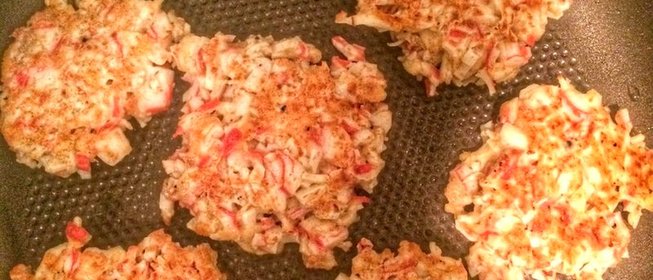Крабовые оладушки
