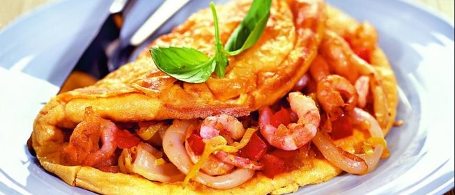 Омлет с морепродуктами