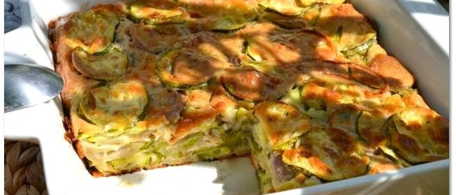 Простая запеканка из цуккини