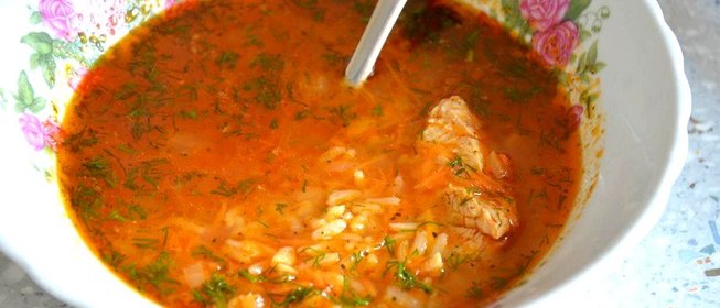 Куриный суп харчо