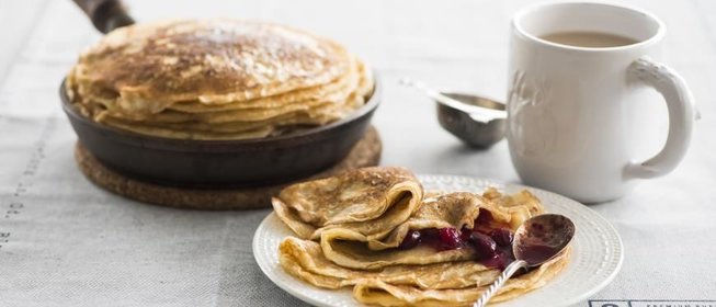 Заварные блины на кефире