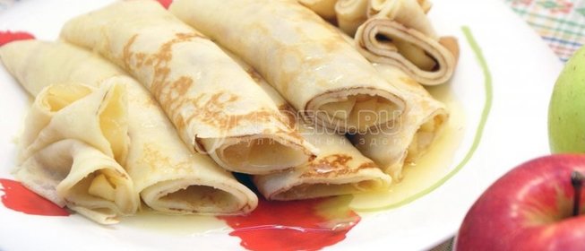 Блинчики с яблочной начинкой