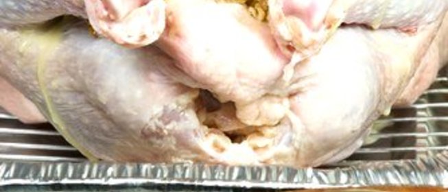 Начинка для новогодней птицы из яблок и зелени