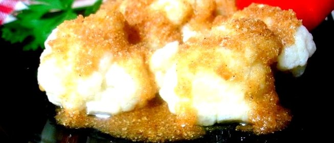 Цветная капуста под сухарным соусом