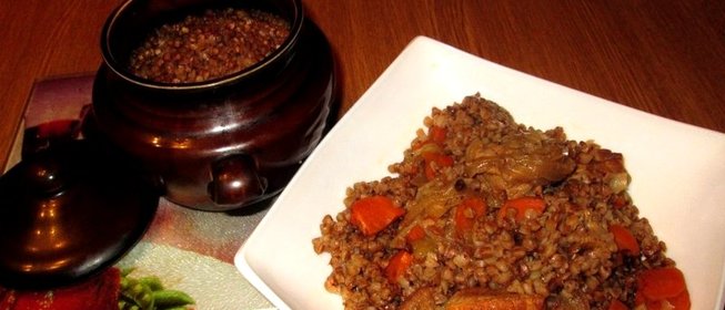 Говядина с гречкой в горшочке