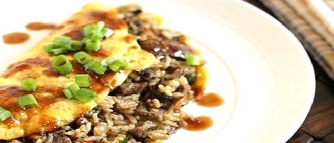 Омлет с рисом по-корейски