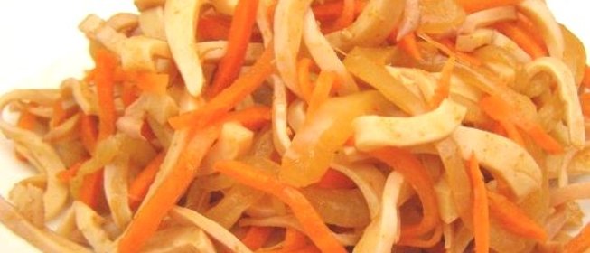 Кальмар по-корейски с морковью