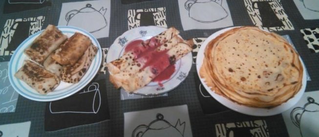 Заварные блины на кефире