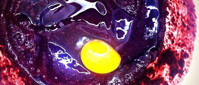 Оладьи из черники на кефире