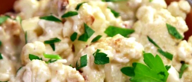 Цветная капуста в сливках