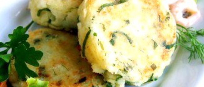 Сырники с картофелем и морской капустой