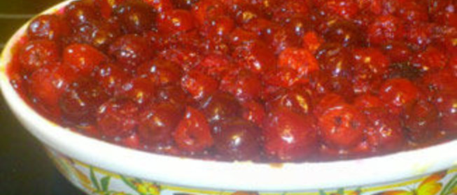 Творожная запеканка с рисом и вишней