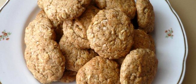 Овсяно-ржаное печенье с бананом