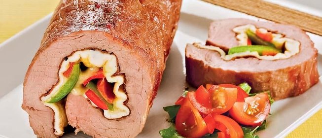 Говядина с тремя слоями начинки