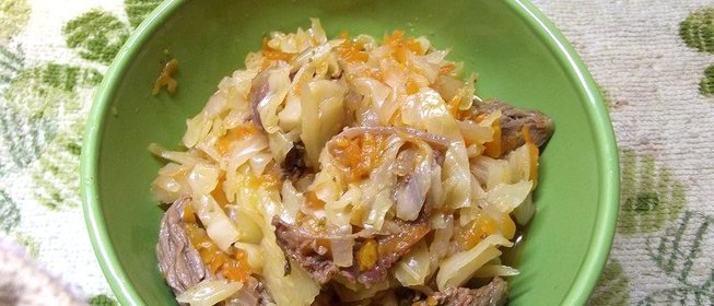 Капуста тушеная с мясом