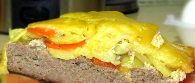 Запеканка с мясом и картошкой