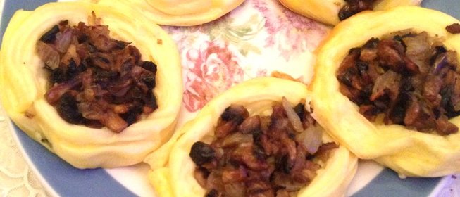 Картофельные корзиночки с грибами