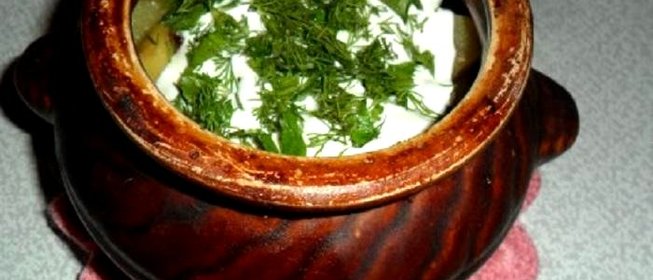 Картошка в горшочках с мясом