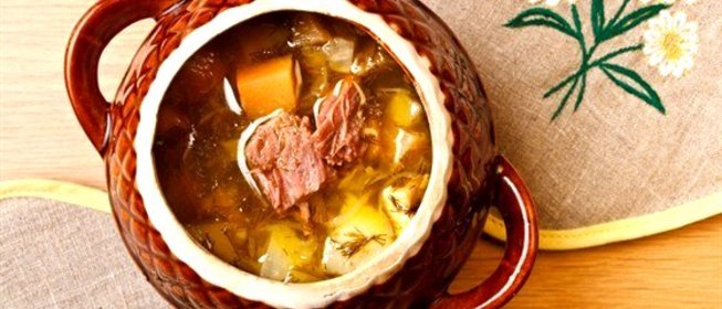 Солянка мясная с кислой капустой