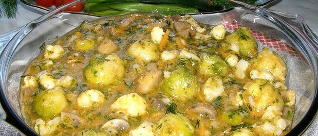 Овощное рагу с грибами