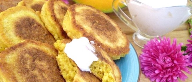 Оладьи из тыквы с манкой