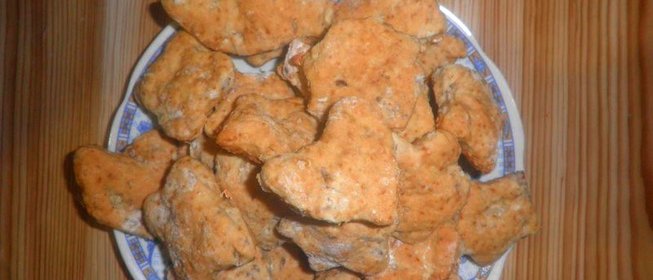 Солёное сырное печенье с орехами
