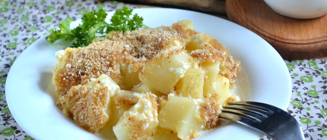 Картофель под белым соусом