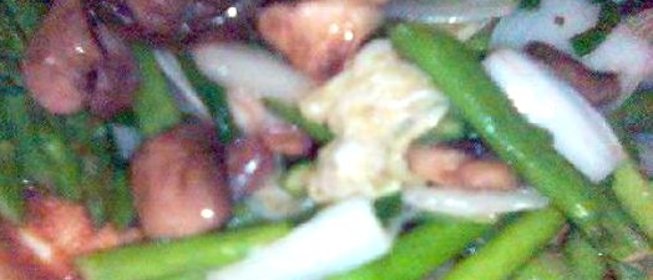 Спаржа с тофу в устричном соусе