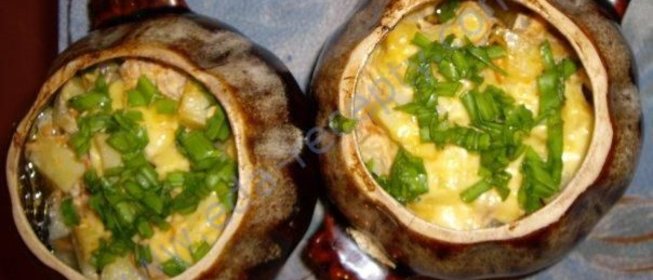 Картофель в горшочках