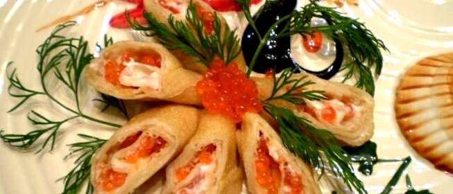 Блинчики с икрой