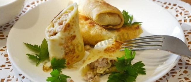 Блины с фаршем