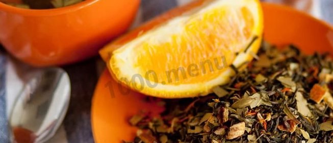 Зеленый чай с апельсином