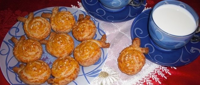 Сырно-кунжутное печенье «Улитки»