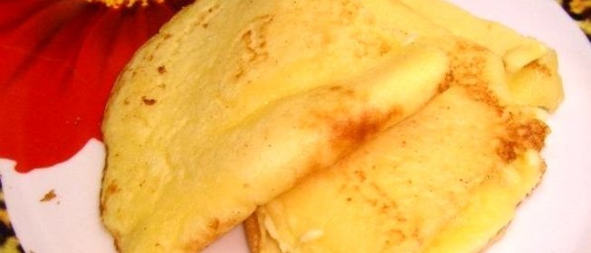 Омлет с манкой и молоком