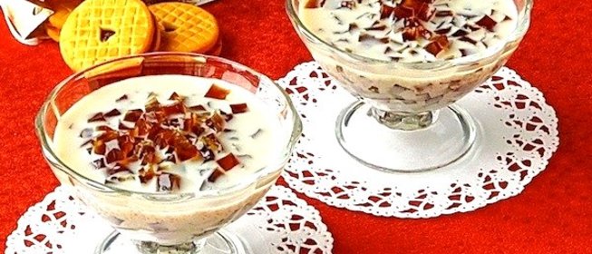 Кофейное желе в сливочно-ликёрном коктейле