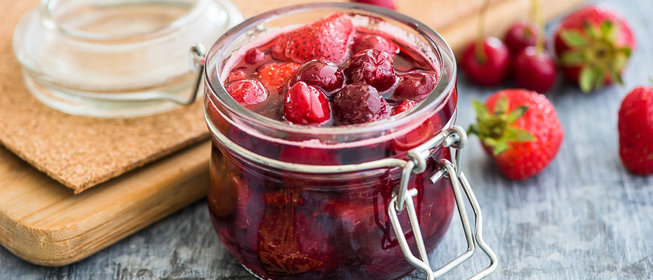 Варенье из клубники и вишни