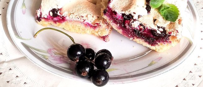 Смородиновое печенье с безе