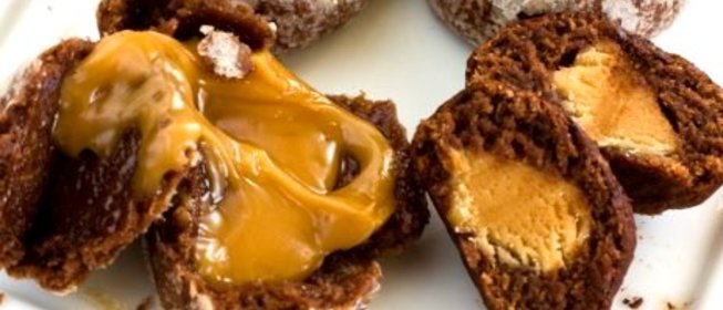 Шоколадное печенье с карамелью