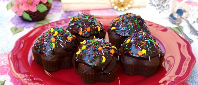 Постные кофейные кексы с шоколадом