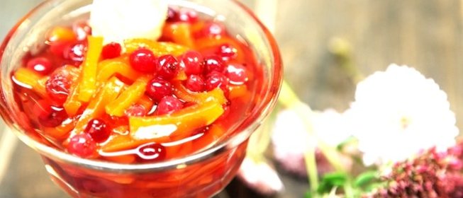 Варенье из зеленой клюквы с айвой