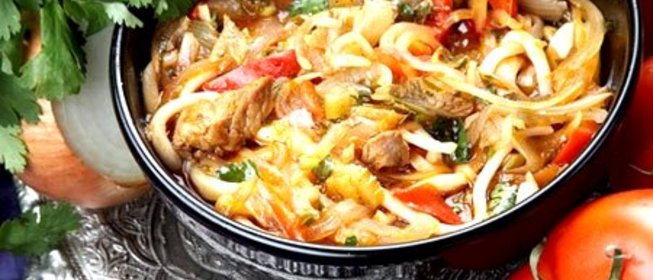 Лагман в горшочках