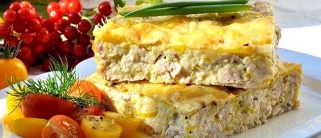 Запеканка из кабачков с фаршем