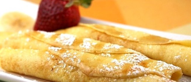 Блины с творогом и бананом