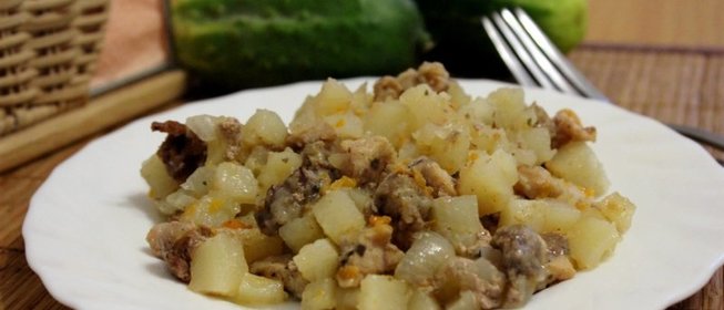 Картофель с мясом, запеченный в пакете