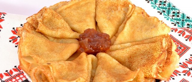 Блинчики заварные с сахаром